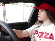 Fucked A Pizza Delivery Girl For Being Late,  Got A Tip With A Powerful Creampie In Her Pussy