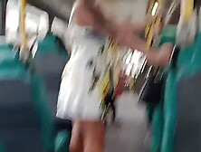 I Showed Off On The Bus And The Cuckold Touched My Underwear