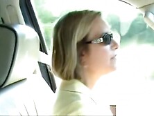 Sexy Suz.  Milf Masturbating While Driving Her Car