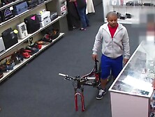 Pawnshop Owners Double Team Juicy Ebony Customer