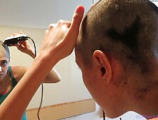 Italian Girl Shaves Her Head To Zero