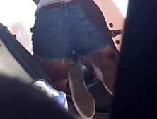 Car Wash Upshorts Ass Caught On Hidden Camera