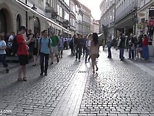 Woman Takes A Long Nude Walk Through The Streets