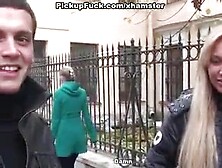 Public Pick Up With Astonishing Blond Playgirl