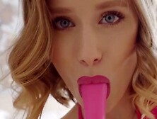 Cute Blonde Lily Blossom Feels So Horny That She Uses Her Dildo To Satisfy Her Cravin