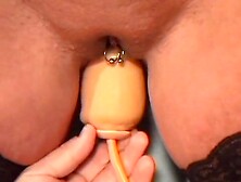 Military German Dominant Stuffs Wicked Doxy's Vagina With Large Toys