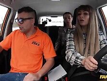 Fake Driving School - A Trio Featuring 2 Sexy Czech Chicks With Consummate Titties And Butt