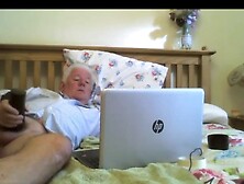 Grandpa Stroke On Webcam