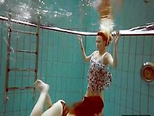 Nudist Babes In The Pool Underwater Stripping