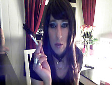 Crossdresser Boobs,  Smoke Fetish Cam