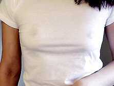 White T Shirt Strip Petite Teen