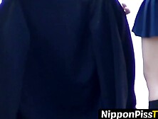 NipponPissTV. com - Japanese brunette babe caught on spy cam pissing in the car