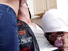 Two Arab ladies having their MILF and teen pussies drilled