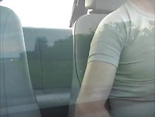 Cutie Masturbates In A Taxi