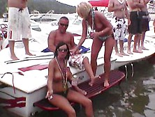 Many Random Women Flashing Their Perfect Tits On Lake