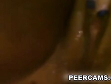 Busty Brunette Babe Fingering Her Pussy On Web Cam