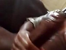 Sexy Black Shemale With Huge Cock Wank Selfie