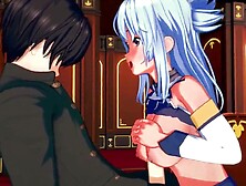 Aqua gets a facial then nailed doggy style at the bar