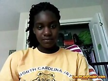 College girl flashes nice tits on cam. (not recorde