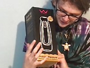 Skinny Long Haired Teen Unboxes And Fucks Sex Toy