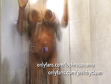 Lochnessmama Sucking Dick In Shower Big Titty Teasing