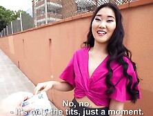 Asian Amateur Cutie Gets Paid For A Sloppy Blowjob Outdoors