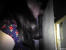 WIFE AND HUBBY VISITED A SEEDY GLORYHOLE AND WENT HOME TO FINISH!