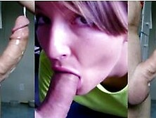 Cute hardworking blowjob,  makes his cock cum twice DOUBLE CUMSHOT