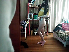 Laura Is Caught Dancing In Her Underwear And Is Fucked By Her St