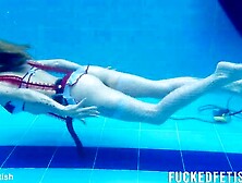 Hawt slender blond wetlook scuba fresh scene w52