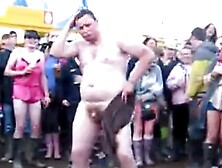 Fat Guy Naked At Festival