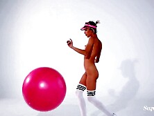 Sexy Slim Young Babe In Stockings Poses For Photoshoot