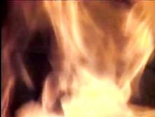 Burning in fire from passionate fuck