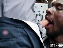 Horny Black Cop Sucks His Twink Partners White Uncut Dick