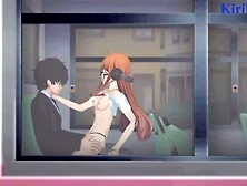 Futaba Sakura and Ren Amamiya have deep fucking on the bus.  - Persona five Anime