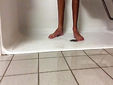 Spycam: Teen Showering (Feet Pov)