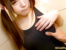 Cute Japanese Teen 18+ Girl In Black Swimsuit