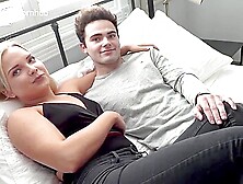 University Stud Has His Chance At First Time Porn Star Slutty Blonde Beauty!