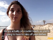 I Found Her on a NUDIST BEACH and Pounded her - Fake Cop