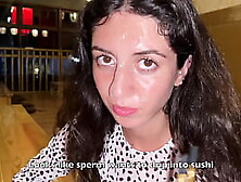 I Cum On A Girl's Face In Public Sushi Bar And She Eats Rolls With Cum On Her Face - Cumwalk