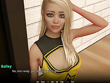 Busty cartoon character in a POV adventure