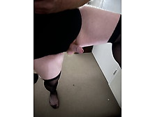 Wank And Cum In Wifes Stockings And Mini Skirt