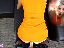Pure POINT OF VIEW Fucking in Tight Orange Dress - Letty Ebony Moves her Ass