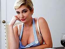 Curvy Prick Hungry Busty Blonde Skye Blue Serves up Her Snatch As Dessert on the Menu - S14:E3