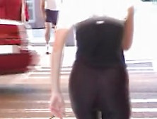 Candid sports shorts on the slender legged amateur 03l