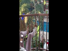 Gf Love Masturbating On Balcony