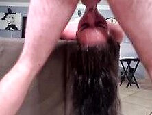 Submissive Brunette Amateur Gets A Hardcore Face Fuck And Cum Facial