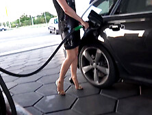 Gosia at the gas station