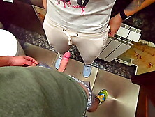 Stranger spunk in my panties in restaurant toilet