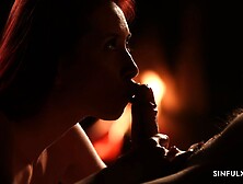 Erotic lovemaking in the evening with cock hungry model Paula Shy